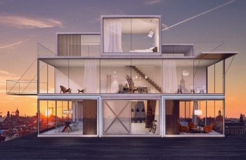 Une maison modulable inspirée par le jeu Tetris